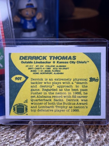 Derrick Thomas 1989 Pro Set #498 SGC 9.5 MT+ Kansas City Chief HOF 3 Card RC LOT - Picture 10 of 11