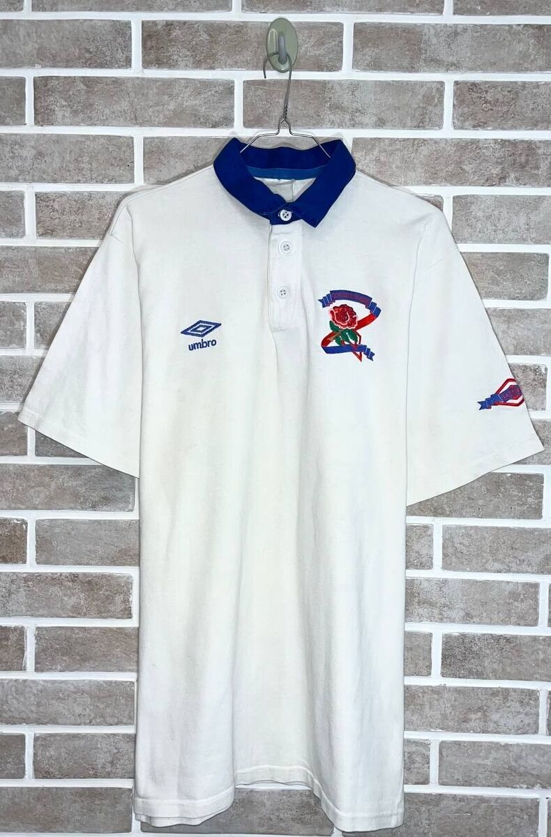 England 90s rugby polo shirt jersey umbro vintage big logo