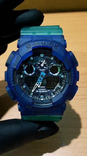 G-Shock GA Navy Blue Jelly Seal Army Camouflage Dual Display time Digital-Analog - Picture 4 of 21