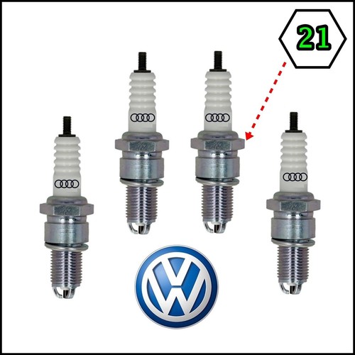 4 Candele Originali Compatibili Per VW Polo Classic 1.4 40KW Motore (ANX) - Foto 2 di 4