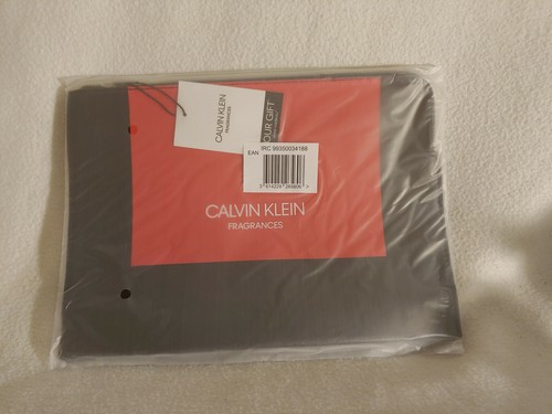 New Calvin Klein Fragrances Makeup Cosmetic Pouch Bag Red Black Promo GWP - Picture 6 of 7