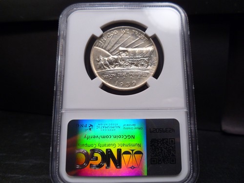 1939-D MS66 Oregon Trail Commemorative Silver Half Dollar NGC Certified Gem - Picture 5 of 8