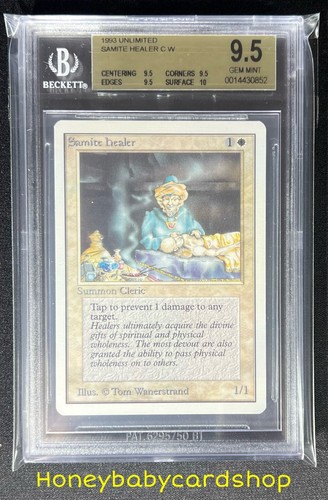MTG Unlimited Edition 1993 Samite Healer BGS 9.5Q+ (TRUE QUAD+) GEM MINT 93/94 - Picture 6 of 6