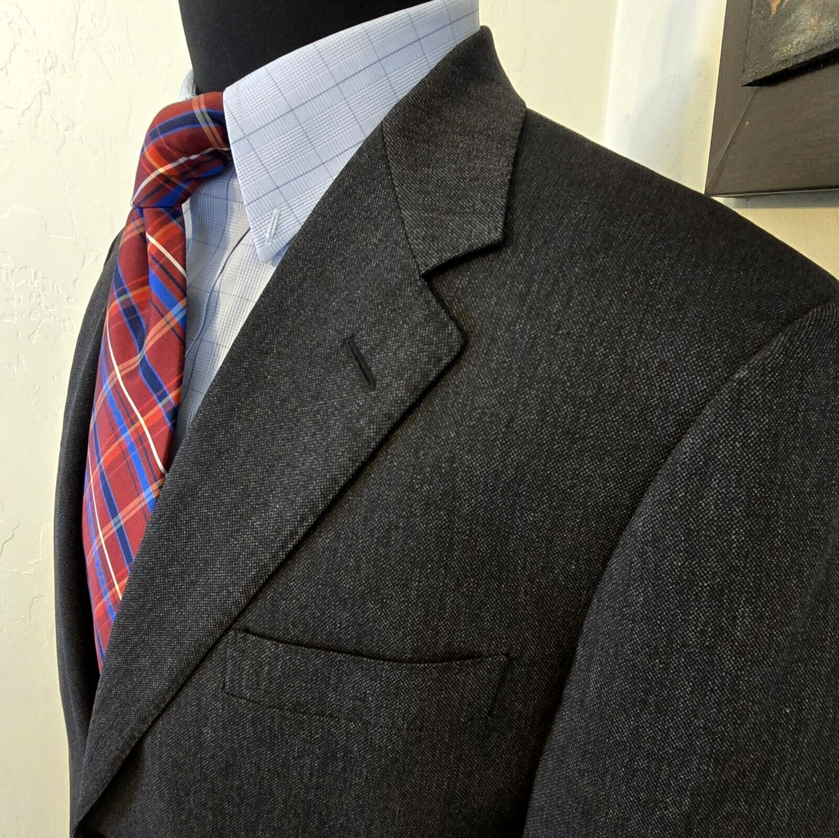 Corneliani Italy Blazer Suit Jacket Men US 41R IT 52R Gray Wool