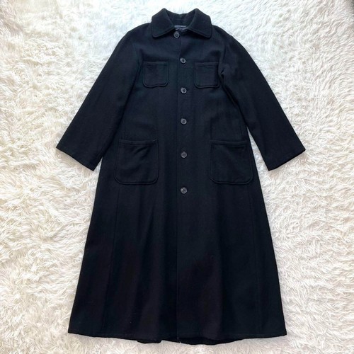 Y's YOHJI YAMAMOTO Ladies wool gabardine long coat maxi length size XL USED - Picture 4 of 10