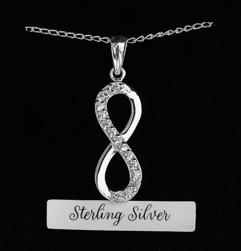 Sterlingsilber Infinity Anhänger 20 Zoll Kette Kostenlose Box UK Lieferant - Bild 4 von 4