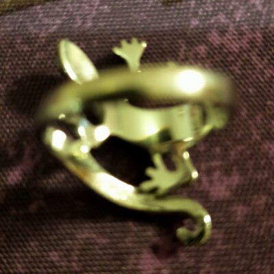 Bague Lézard En Argent 925 Massif - Taille 52 (16.9 Mm) - Occasion En Très Bel état