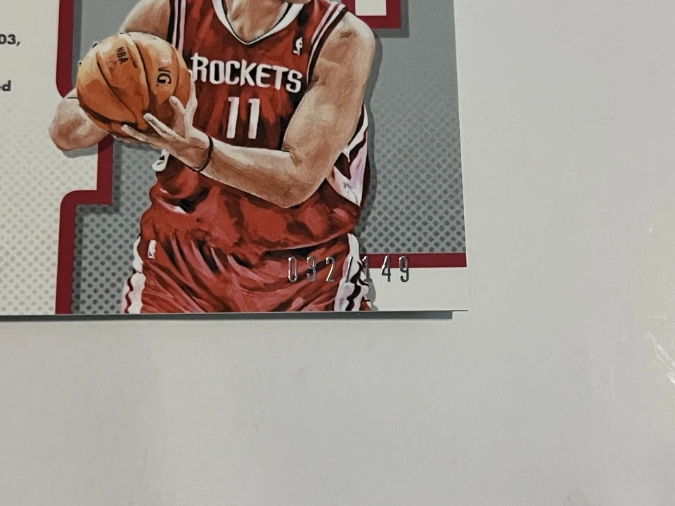 2017-18 Panini Donruss Optic Yao Ming Hall Kings Gold Prizm /149 SP #20 Rockets - Image 4 of 4