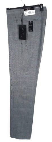 Sean John Men's Classic-Fit Stretch Suit Pants Grey Red Plaid 36x34 NWT - 第 4/6 張圖片