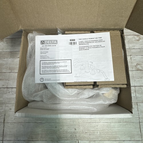 DELTA RUBINETTO T2776-CZ Rubinetto vasca romana tre fori bronzo champagne - Foto 14 di 16