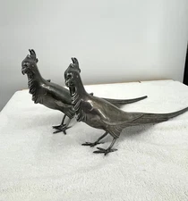 Two Weidlich Bros 2276 Silverplated Table Pheasants - one needs repair