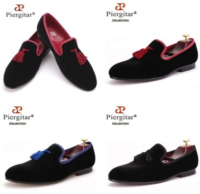 PIERGITAR New Man’s Slippers Loafers Flat With Spikes and Red Bottom Size 5~14.5