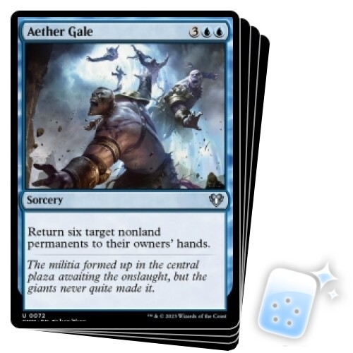 AETHER GALE X4 Commander Masters Magic MTG MINT CARD - Picture 1 of 1