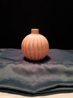 Art Pottery Pink Bud Vase Ridged Small  Decorative 