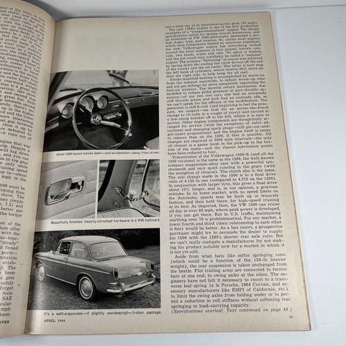 Car and Driver Magazine April 1964 Rambler American/Volkswagen 1500 Story(2) - Picture 6 of 10