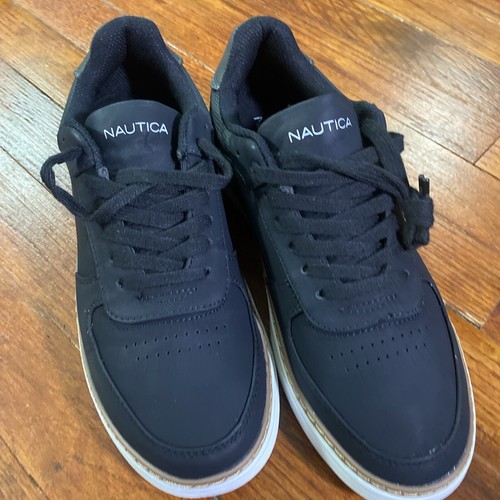 Nautica Men’s Lace Up Sneakers Shoes Black Men’s Size 8 New