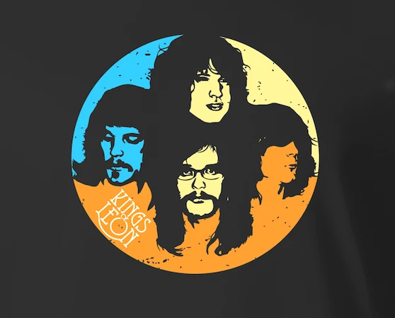 Kings of Leon Custom  t-shirt BLACK