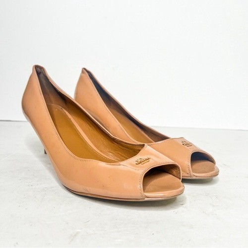 Coach Delilah Damen-Heels hautfarben Lackleder zehenfrei Größe 9,5 - Bild 1 von 6