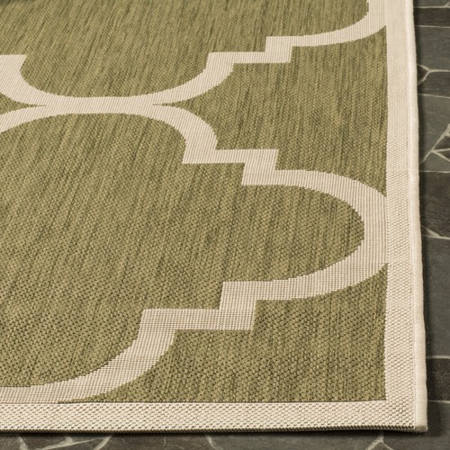 SAFAVIEH Indoor Outdoor CY6243-244 Courtyard Green / Beige Rug - Picture 8 of 27