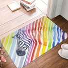 Art Non-slip Doormat Rainbow Zebra Stripes Bath Bedroom Mat Prayer Carpet