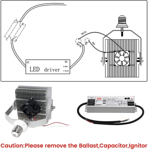LED Shoebox Retrofit Kit Light For Area Parking Lot 150W 240W 300W AC120V 480V - Picture 7 of 13