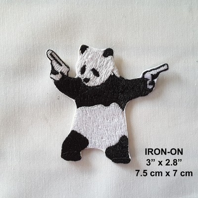 Kung Fu Panda Embroidered Iron-on Emblem Patch Cute Bear Cub Animal Applique