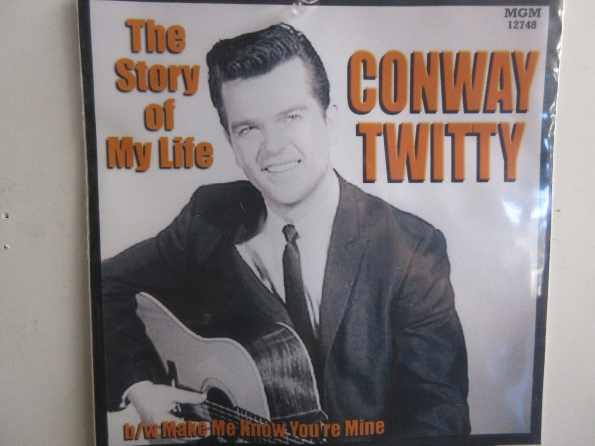 💥' CONWAY TWITTY ' HIT 45 + PICTURE [ THE STORY OF MY LIFE] 1959