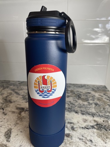 Französisch-Polynesien Tahiti Wasserflasche Laptop Vinyl Aufkleber Abziehbild Staatsmann Krawatten - Bild 2 von 3