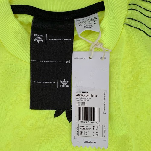 Alexander Wang X Adidas Soccer Jersey In Neon Yellow Sz XS - Picture 6 of 7