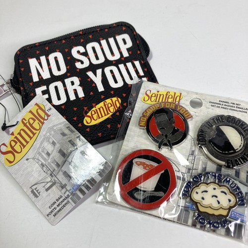 Funko Pop Seinfeld Esmalte Pin Set Y Monedero Sin Sopa Para Ti - Imagen 2 de 7