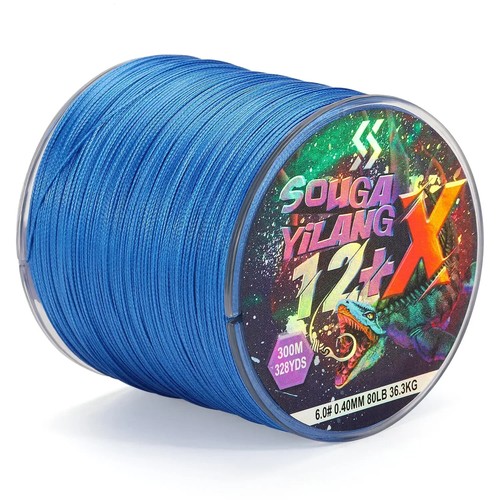 12 Strands Braided Fishing Line 100m 300m X12 PE Fishing Line 18-80lbs - Picture 8 of 25