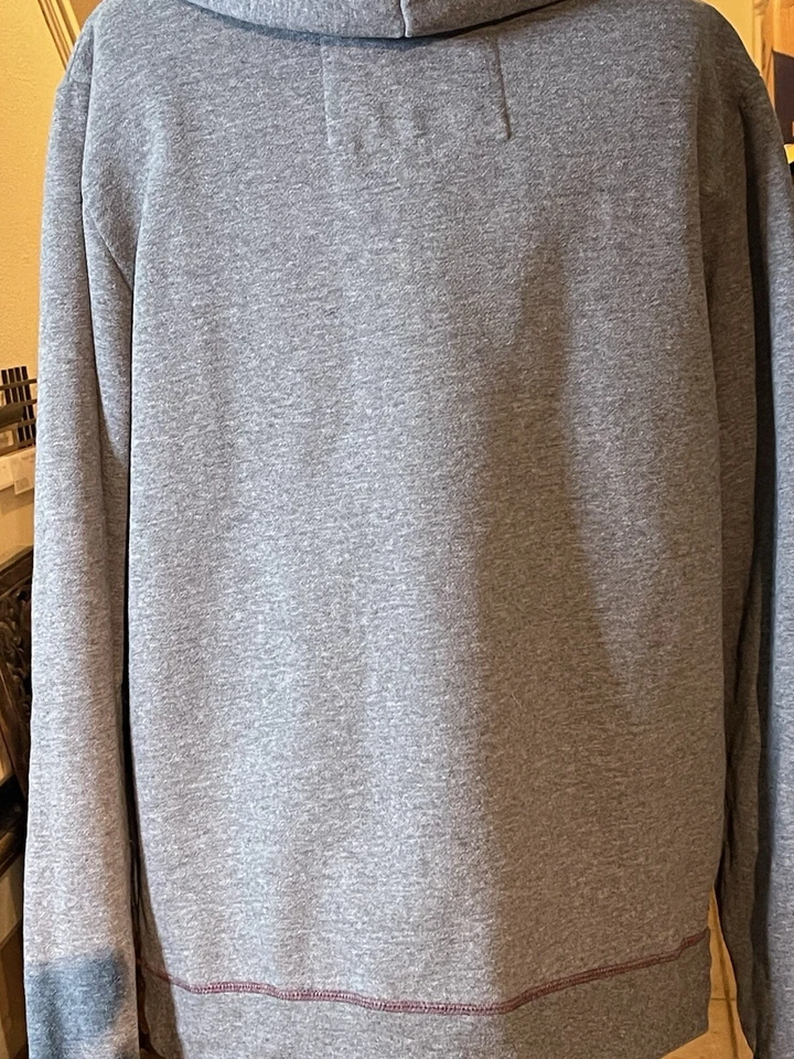 Jimmy Buffett Margaritaville Embroidered Zip Up Hoodie Gray Men's Size L Winter - Image 3 of 4