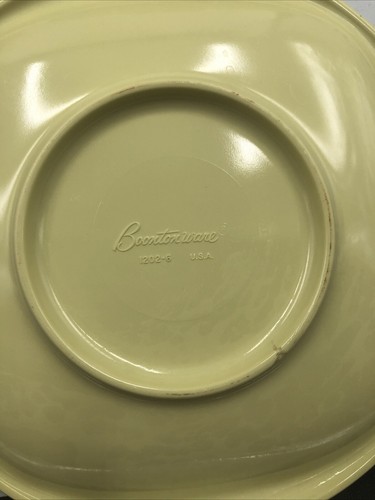 VINTAGE 50’s 16pc BOONTONWARE 4 Color Pastel Set Plates/Saucers 1202-6/1105-6.5 - Picture 8 of 11