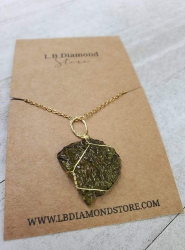 Genuine Moldavite Necklace 100 % Natural - Picture 2 of 6