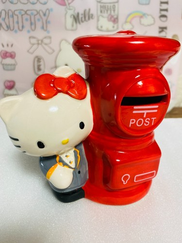 Hello Kitty Piggy Bank Japan Post Office Postbox Retro 1976 Pottery - Picture 2 of 9