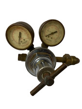 🚀 Vintage UNIWELD Gas Pressure Regulator & Gauges Steampunk UNTESTED (LL7)