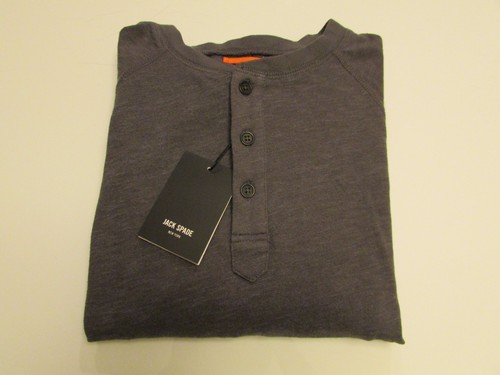 NWT AUTHENTIC JACK SPADE Caine End on End Henley T-Shirt / Dark Gray / XS - Picture 2 of 12