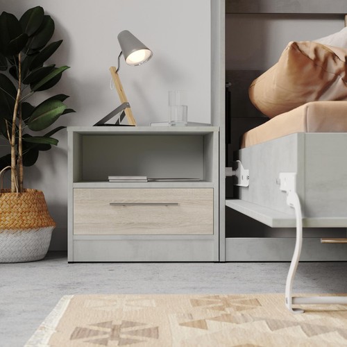 Smartbett Nachttisch 45 cm tief mit Schublade verschiedene Farben - Bild 111 von 149