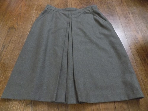 Vtg Louisoder Loder Wool Olive Military Blazer & Pleated flair Skirt suit sz 6 8 - Picture 13 of 24