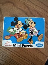 Vintage Jaymar Walt Disney 54 Mini Puzzle Mickey Minnie Mouse Made in USA New