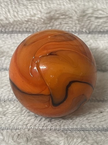 Bengal Tiger Boulder Size Marble Vacor Orange & Black Swirl 36.3mm (a1) - Picture 7 of 7