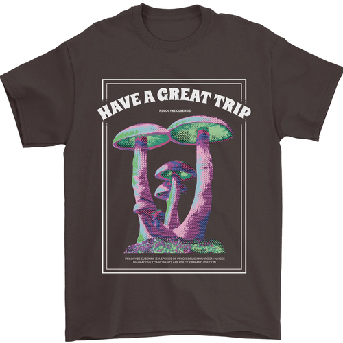 Have a Great Trip Magic Mushrooms LSD Hippy Mens T-Shirt 100% Cotton - Picture 5 of 12