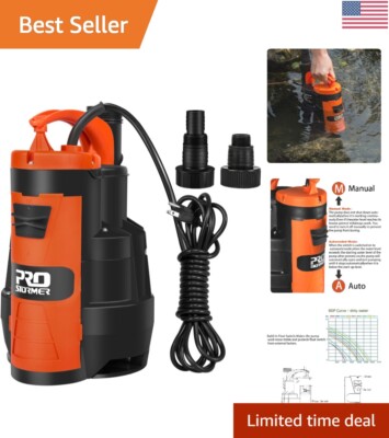 Durable Thermoplastic 1HP Sump Pump with Sealing Structure and Float Switch