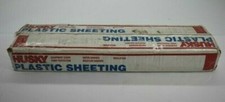 Lot of 2 Husky Plastic Sheeting 1.5 MIL 12 ft x 200 ft Rolls Clear Poly Film