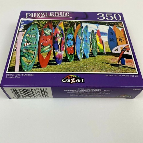 Puzzlebug Colorful Hawaii Surfboards 350 Piece Jigsaw Puzzle 18.25" x 11" NEW - Picture 2 of 6