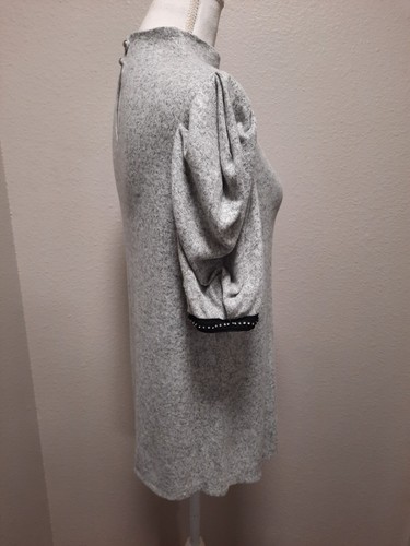 Parallel Skies Womens Heather Grey Pullover Short Sleeve Sweater Top Size Med. - Picture 2 of 5