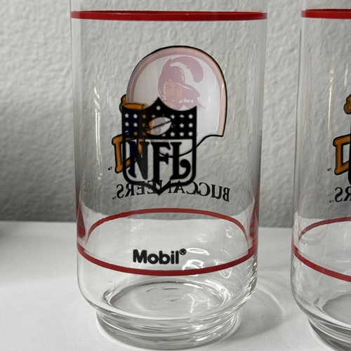 (Lot of 2) Vintage NFL Tampa Bay Buccaneers Helmet Logo Tumbler Glass Beer Cup - Picture 5 of 6