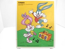 VINTAGE DANCING BABS BUNNY  BUSTER BUNNY 1990 USA 11.5" X 9.5" AGES 2-5 10 PCS