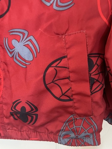 Toddler Marvel Spider-man Coat Zip Up Jacket Hooded Light Weight Windbreaker 3T - Picture 6 of 20