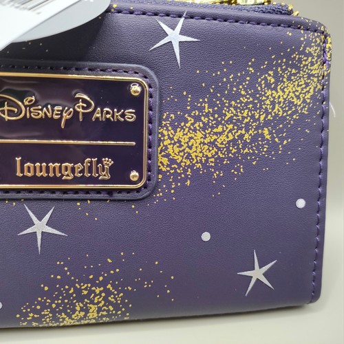 Disney Parks Loungefly Wish Wallet Star Glow in the Dark Purple Yellow NWT - Picture 16 of 24